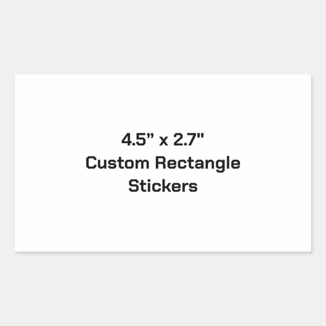Create Your Own Rectangle Sticker (Front)