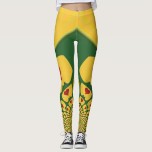 Create your own Red Golden Jamaica Rasta colours Leggings