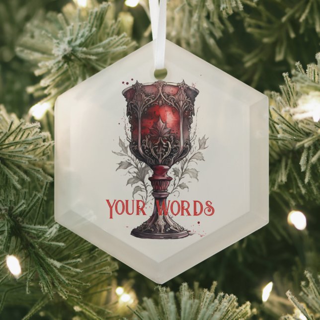 Create Your Own Red Gothic Chalice Glass Tree Decoration (Insitu)