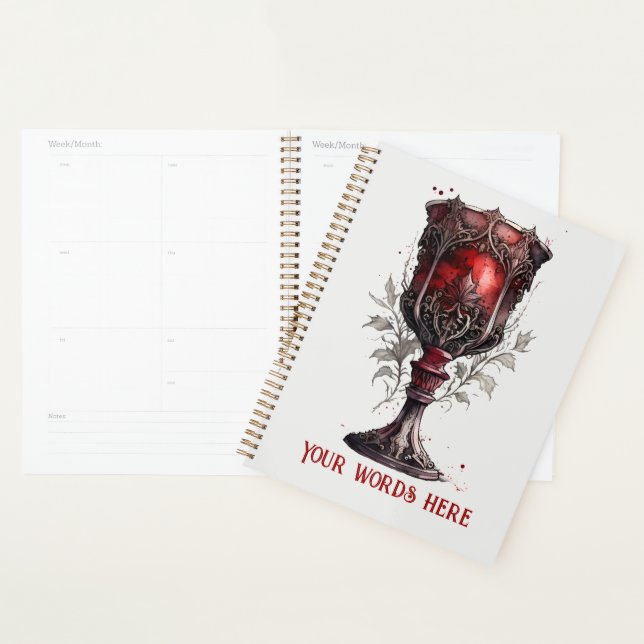 Create Your Own Red Gothic Chalice Planner (Display)