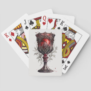 Create Your Own Red Gothic Chalice Playing Cards