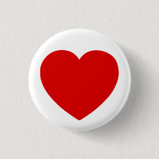 Create Your Own Red Heart Valentines Day 3 Cm Round Badge