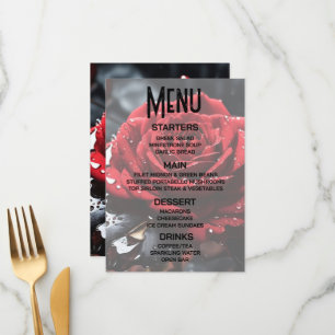Create Your Own Red Rose Closeup Menu