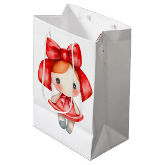 Create Your Own Red Toy Doll Medium Gift Bag