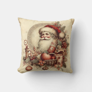Create Your Own Red Victorian Christmas Santa Cushion