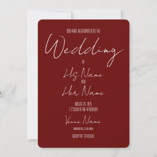 Create Your Own Red Wedding Invitation