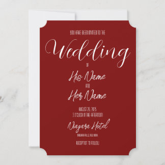 Create Your Own Red Wedding Invitation