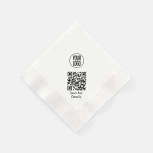 Create Your Own Restaurant Logo QR Code Napkin