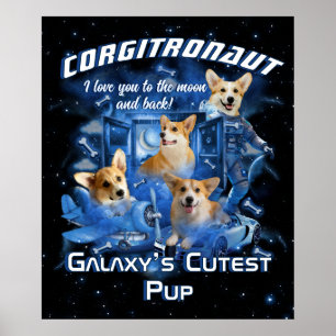 Create Your Own Retro Bootleg Space Pet Dog Photos Poster