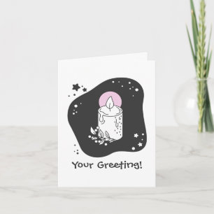 Create Your Own Retro Christmas Candle Holiday Card