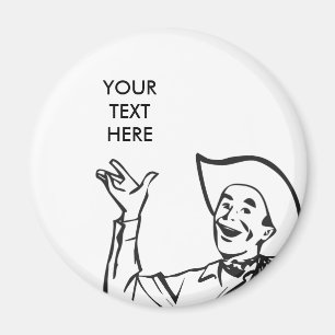 CREATE YOUR OWN RETRO COWBOY GIFTS MAGNET