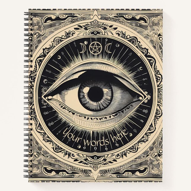Create Your Own Retro Evil Eye Notebook (Front)
