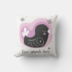 Create Your Own Retro French Hen Christmas Cushion