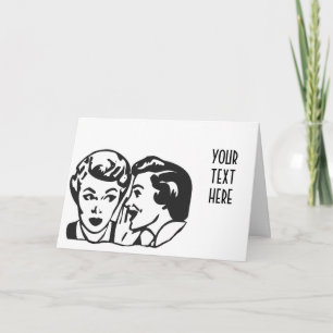 CREATE YOUR OWN RETRO GOSSIP LADY GIFTS HOLIDAY CARD
