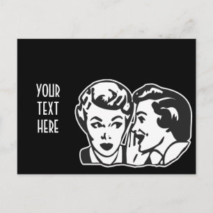 CREATE YOUR OWN RETRO GOSSIP LADY GIFTS POSTCARD