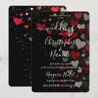 Create Your Own Retro Hearts Invitation