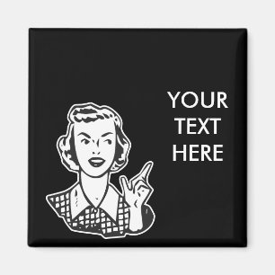 CREATE YOUR OWN RETRO MAD HOUSEWIFE GIFTS MAGNET