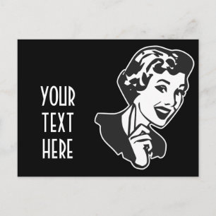 CREATE YOUR OWN RETRO MOM SCOLDING GIFTS POSTCARD