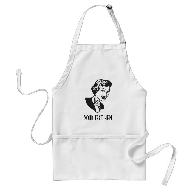 CREATE YOUR OWN RETRO MOM SCOLDING GIFTS STANDARD APRON (Front)