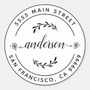 Create Your Own Return Address Classic Round Class Classic Round Sticker