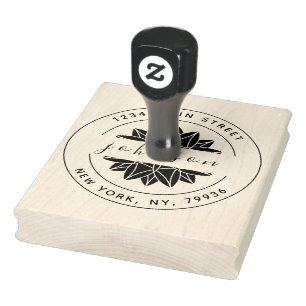 Create Your Own Return Address Family Name Rubber Stamp