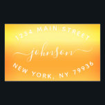 Create Your Own  Return Address Gold White Rectangular Sticker<br><div class="desc">Create Your Own Return Address Gold White Oval Sticker</div>
