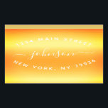 Create Your Own  Return Address Gold White Rectangular Sticker<br><div class="desc">Create Your Own Return Address Gold White Oval Sticker</div>