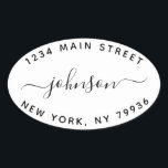 Create Your Own  Return Address Oval Sticker<br><div class="desc">Create Your Own  Return Address</div>