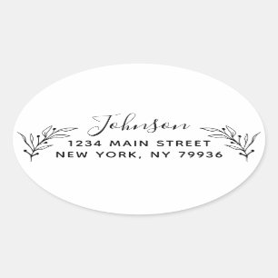 Create Your Own Return Address Oval Sticker