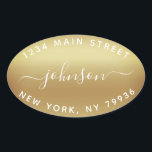 Create Your Own  Return Address Oval Sticker<br><div class="desc">Create Your Own Return Address Oval Sticker</div>