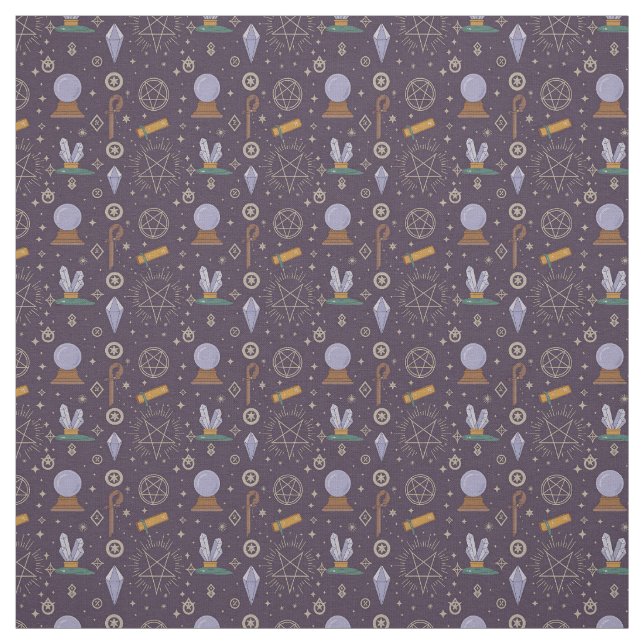 Create Your Own Reversed Pentacles Crystals Wands Fabric (Swatch)