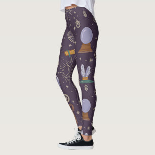 Create Your Own Reversed Pentacles Crystals Wands Leggings