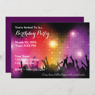 Create Your Own Rock Birthday Party Invitation