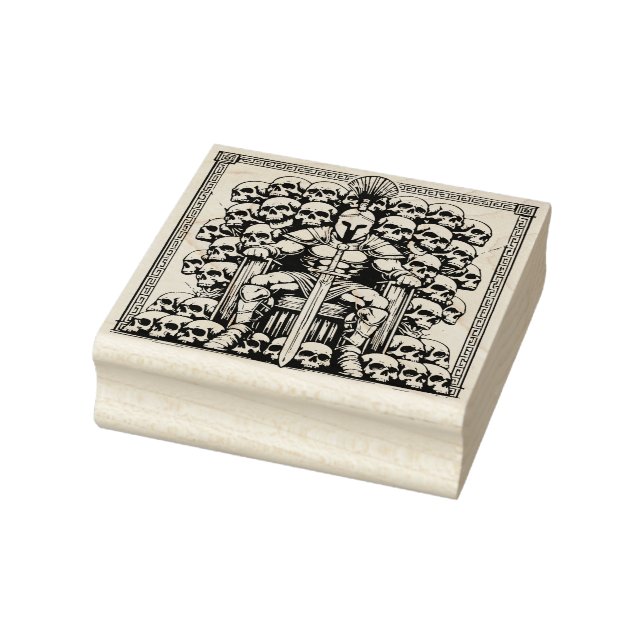 Create Your Own Roman God Mars Skulls Rubber Stamp (Stamp)