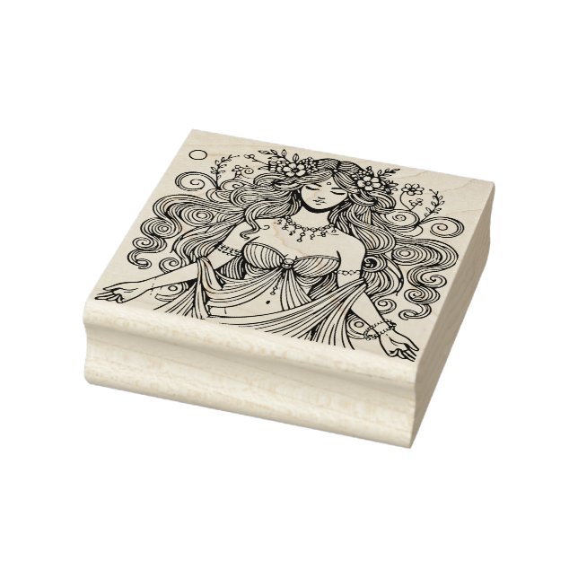 Create Your Own Roman Goddess Flora Rubber Stamp (Stamp)