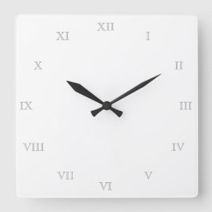 Create Your Own Roman Numerals Blank Template Square Wall Clock