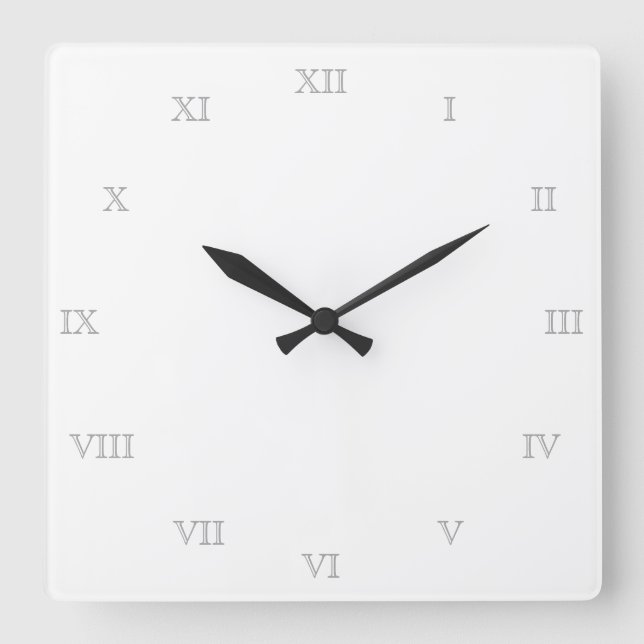 Create Your Own Roman Numerals Blank Template Square Wall Clock (Front)