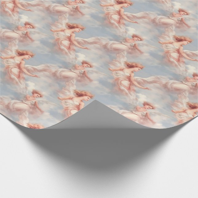 Create Your Own Romantic Angels Wrapping Paper (Corner)