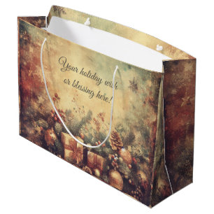 Create Your Own Romantic Christmas Presents & Pine Large Gift Bag