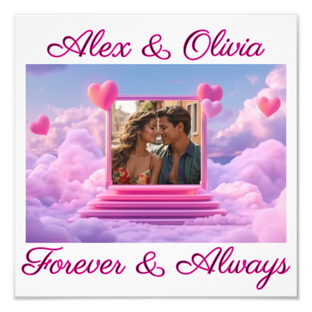 Create Your Own Romantic Heart Photo Template (Front)