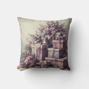 Create Your Own Romantic Pink & Purple Presents Cushion