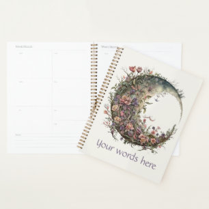 Create Your Own Romantic Roses Floral Moon Planner