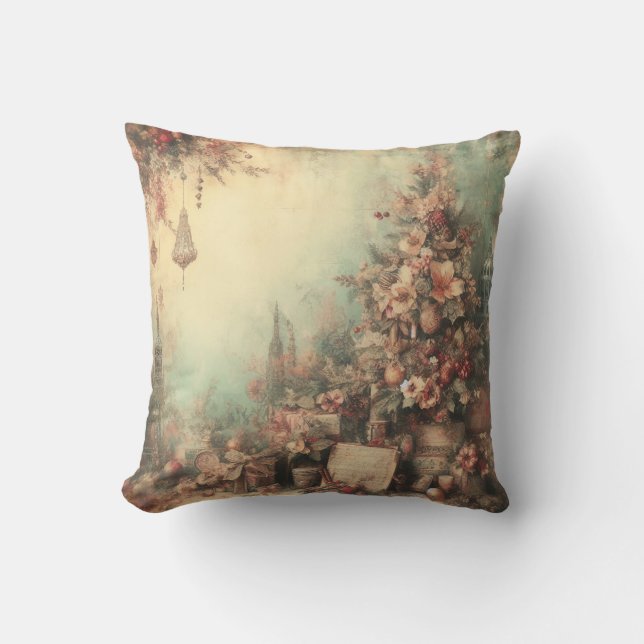 Create Your Own Romantic Victorian Christmas Tree Cushion (Front)