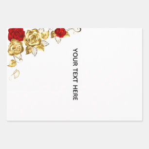Create Your Own Rose Elegant Wrapping Paper Sheet