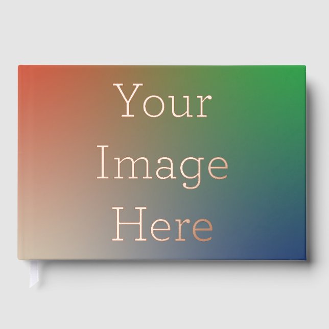 Foil Guestbook Size: 22.86 cm x 15.24 cm (9" x 6"), 100 Pages, Paper: White Uncoated Lynx(R) Opaque Ultra Paper, Foil Colour: Rose Gold (Front)