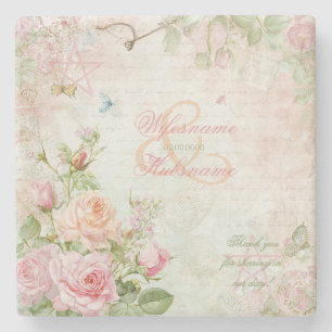 Create Your Own Rose Handfasting Favours Stone Coaster