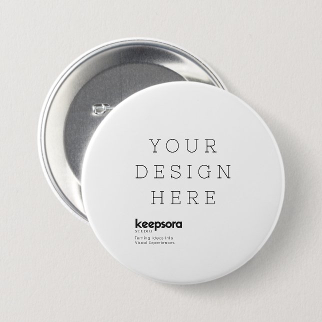 Create Your Own Round 3 inch 7.5 Cm Round Badge (Front & Back)
