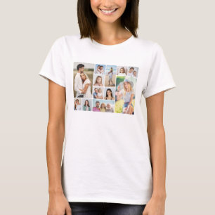 Create Your Own Round Corners 12 Photo Collage T-Shirt