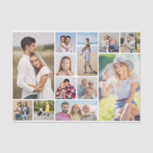 Create Your Own Round Corners 12 Photo Collage Tissue Paper