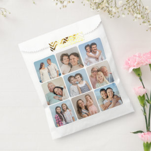 Create Your Own Round Corners 9 Photo Collage Favour Bags